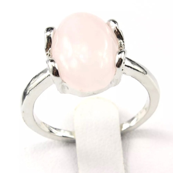 Oval Opal Gemstone Silver Ring - Picture 5 of 5